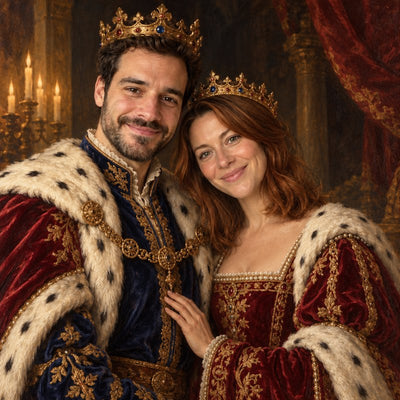 A sample couple as a king and queen (example portrait)
