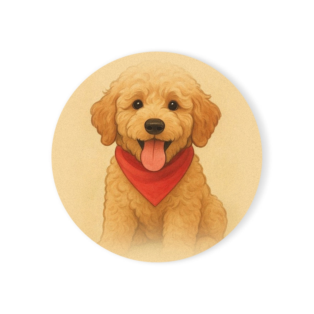 Custom Pet Portrait Cork Coaster — Your Dog or Cat's Photo