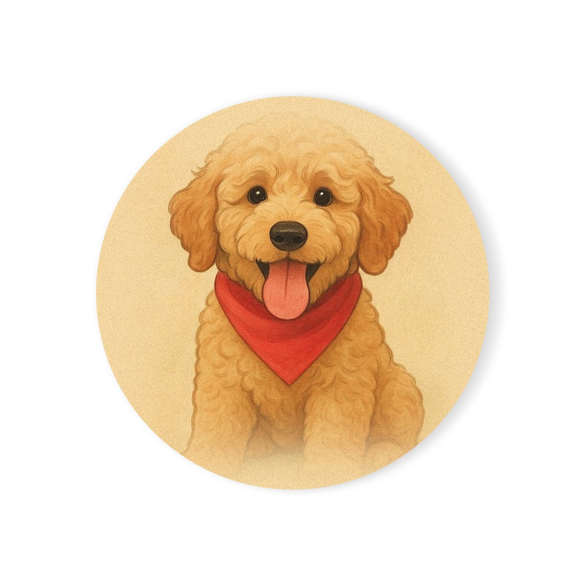 Custom Pet Portrait Cork Coaster — Your Dog or Cat's Photo