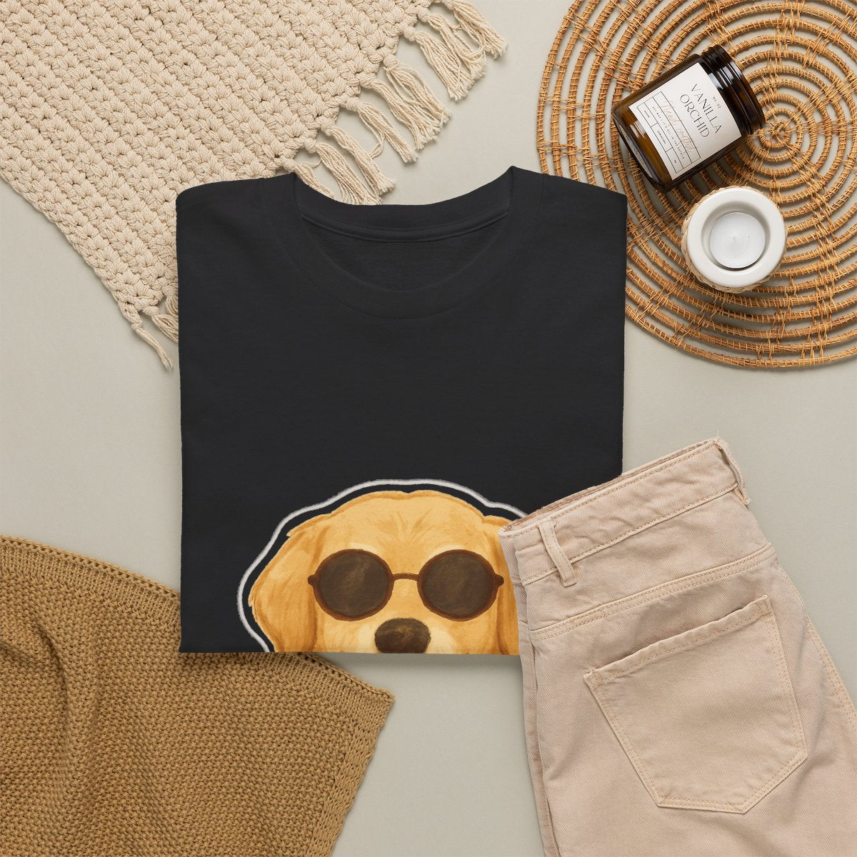 Dog Mom Era Tee — Illustrated Golden Retriever Unisex Shirt