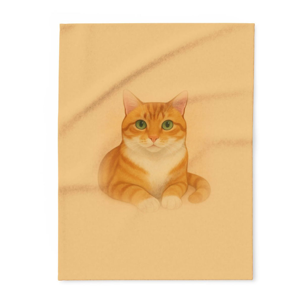 Cat portrait blanket, full view
