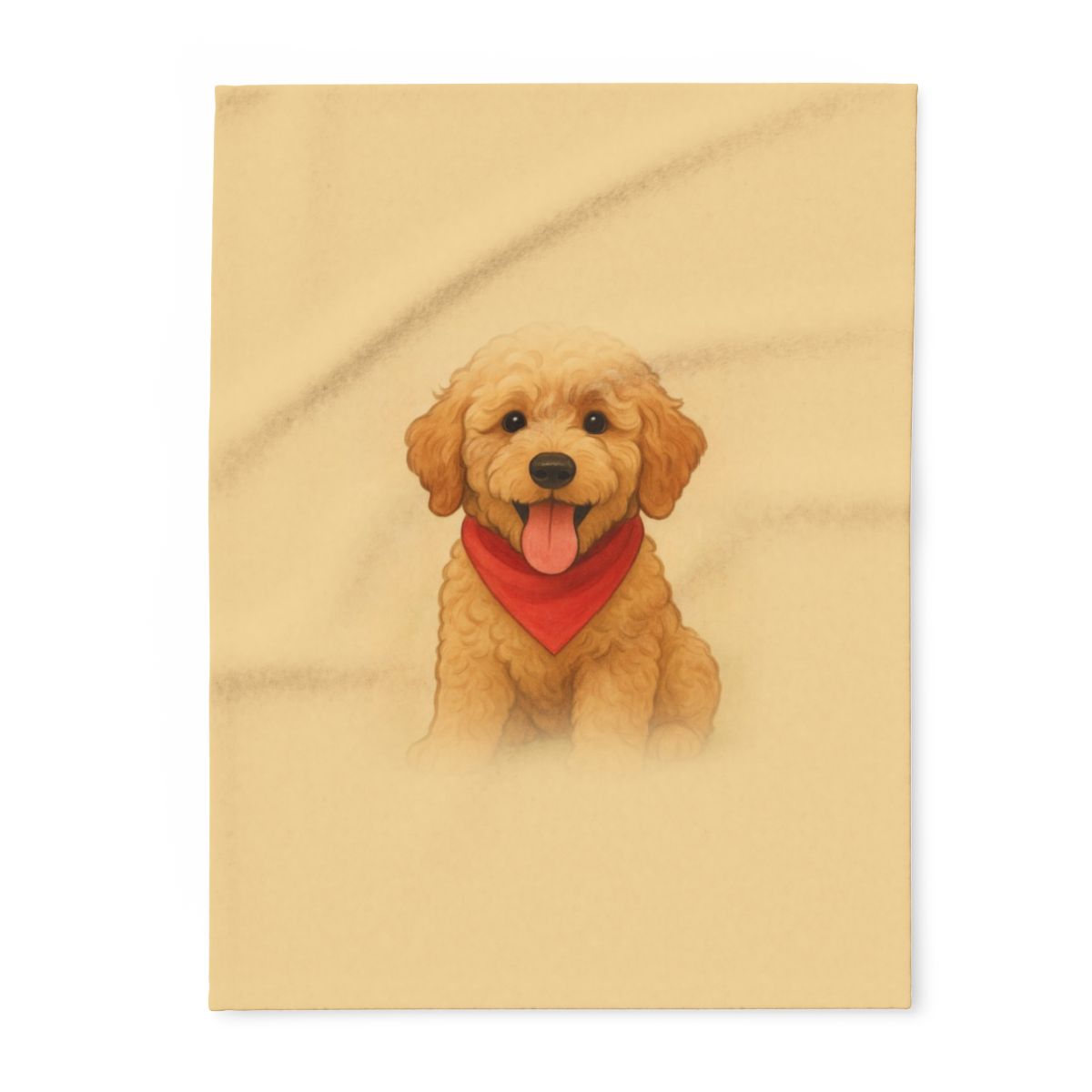 Pet portrait blanket, full view