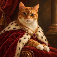 The same cat as a royal portrait (example illustration)