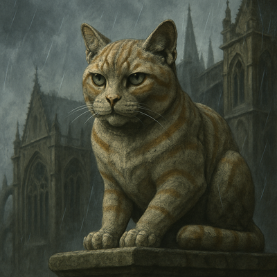 A pet illustrated as The Gargoyle